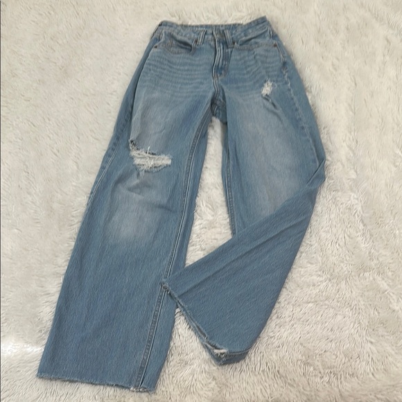 😊 Old Navy Curvy Sky-Hi Wide Leg Jeans - Picture 1 of 4